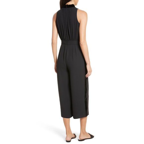 Kate Spade Mixed Velvet Crop Jumpsuit 2 - Picture 7 of 9
